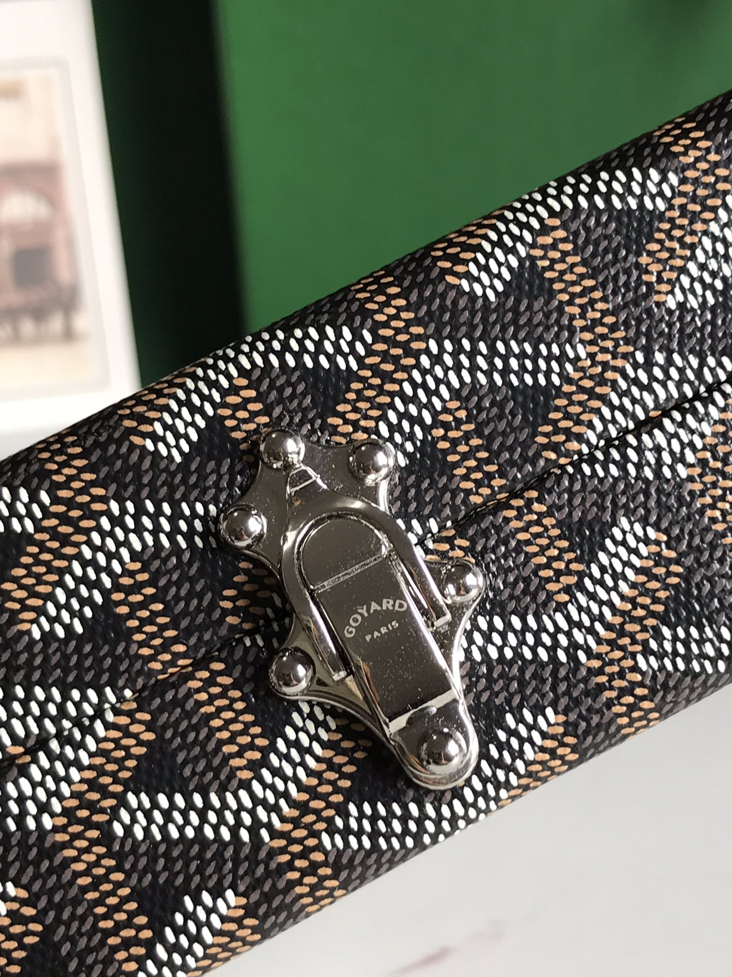 GOYARD Goyardine Minaudiere Trunk Bag Black 1188496