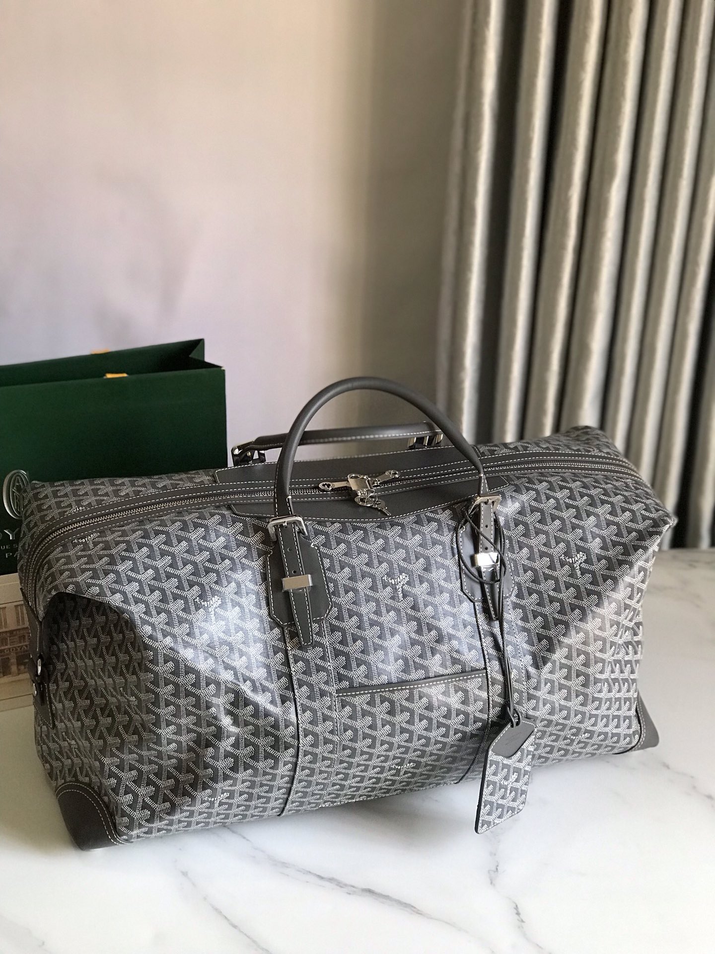 Goyard Sac Boeing 55 Duffle Handbag in Black 98387