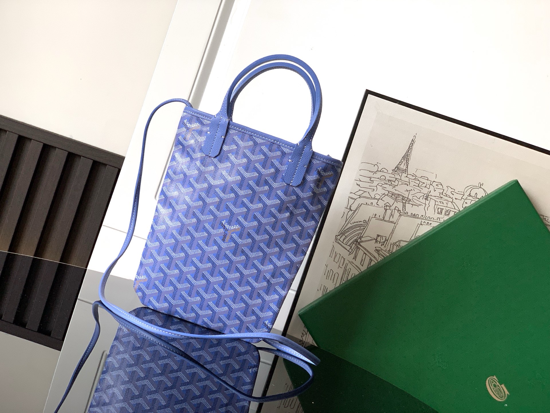 GOYARD Goyardine Saint Louis Lettres Camouflage PM Blue