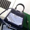 Goyard Matignon Crocodile Pattern Leather Top Handle Bag – Blue navy