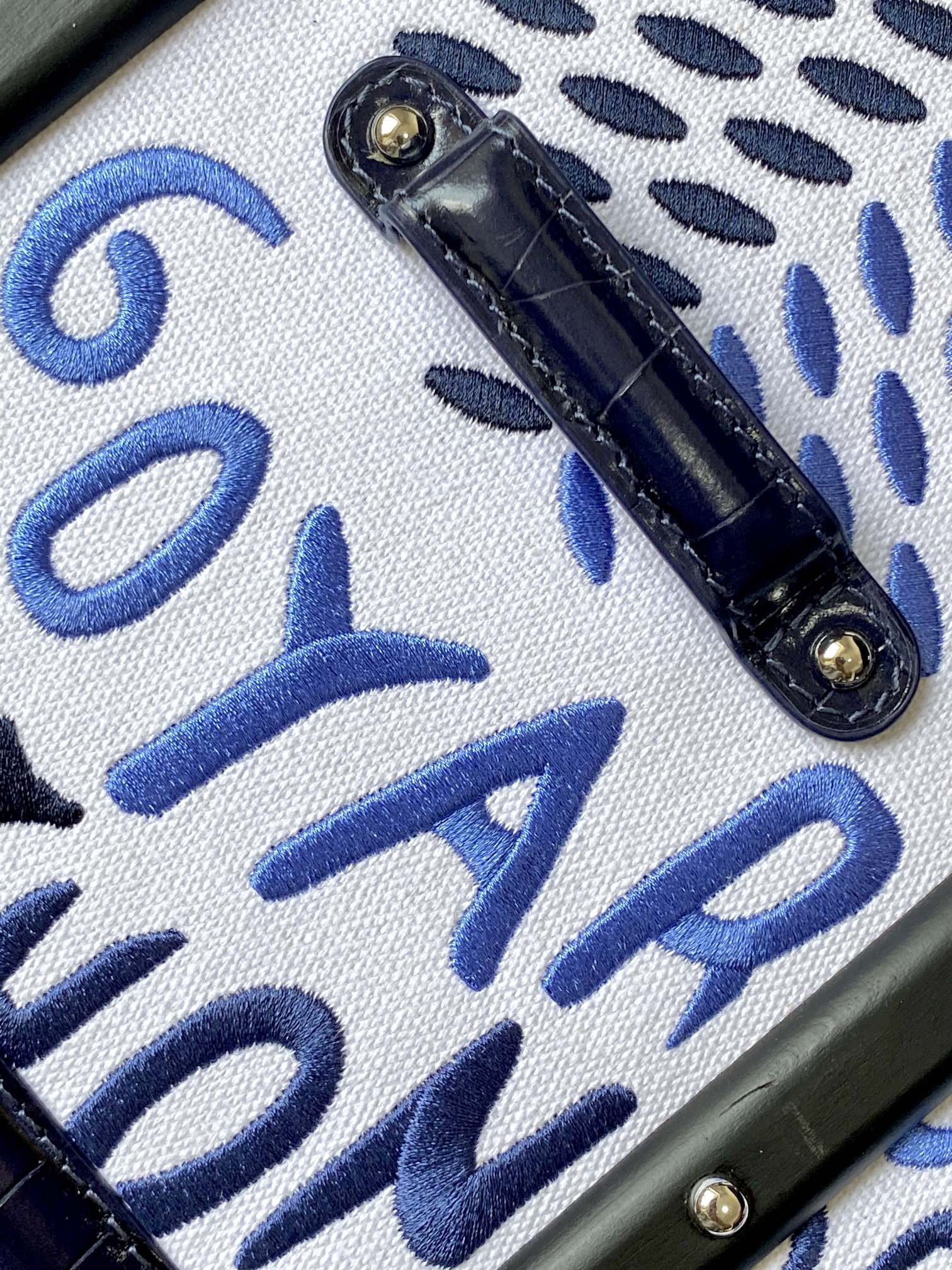 Goyard Matignon Crocodile Pattern Leather Top Handle Bag – Blue navy