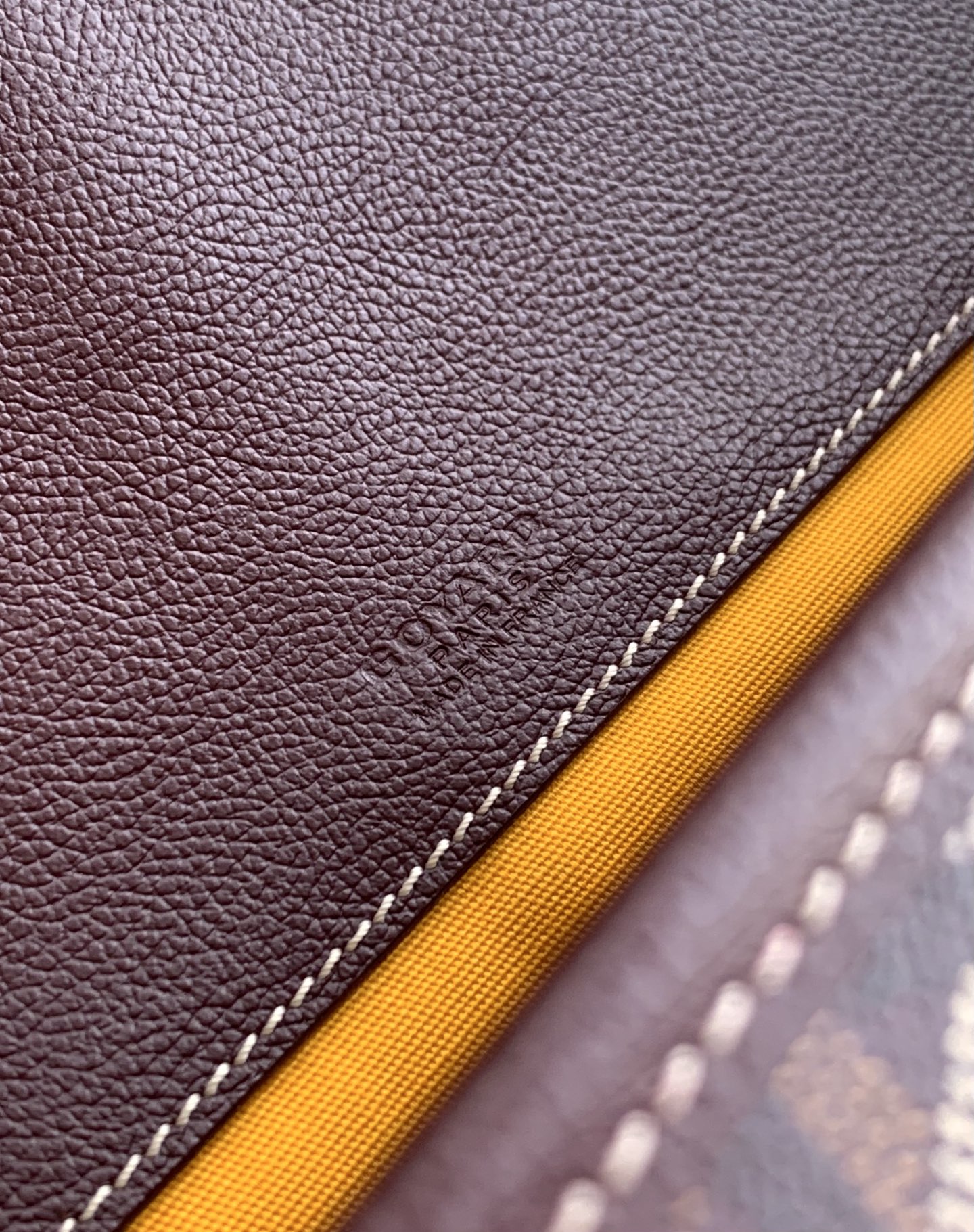 Goyard Burgundy Goyardine Coated Canvas and Leather