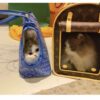 Goyard Chien Gris Pet Carrier Tote Coated Canvas bag blue
