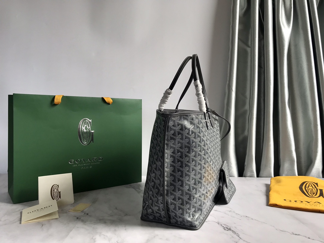 Goyard St Louis Large Black Shoulder Tote Bag and Small