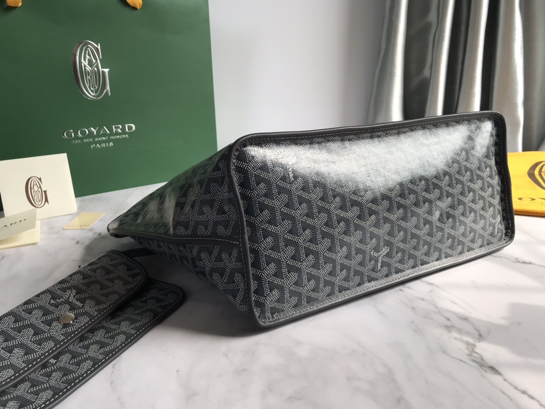 Goyard St Louis Large Black Shoulder Tote Bag and Small
