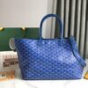 Goyard Chien Gris Pet Carrier Tote Coated Canvas bag blue