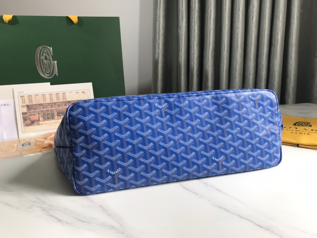 Goyard Chien Gris Pet Carrier Tote Coated Canvas bag blue
