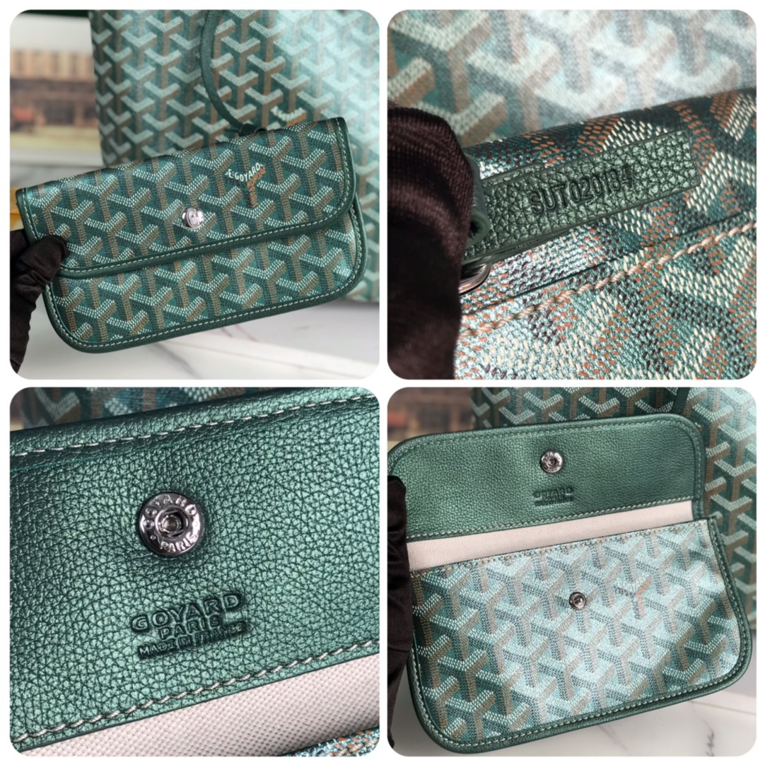 Goyard Women Sac Saint Louis GM in Goyardin bag green