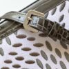 Goyard Matignon Crocodile Pattern Leather Top Handle Bag – gray