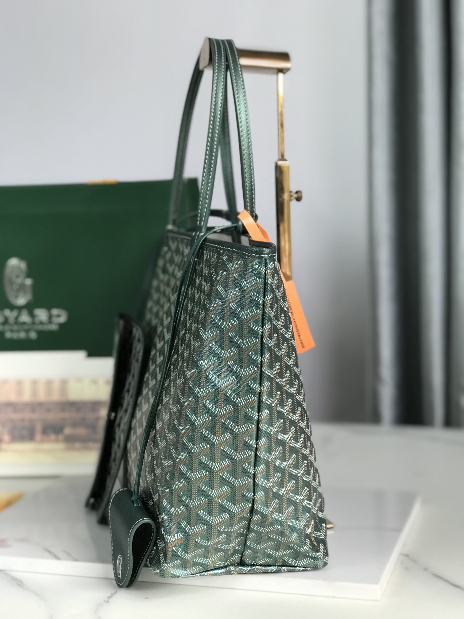 Goyard Women Sac Saint Louis GM in Goyardin bag green