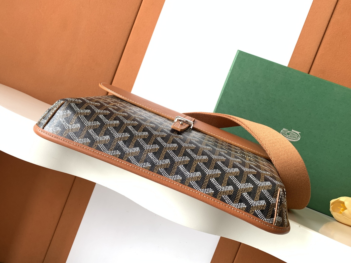 Goyard Coursier Messenger Crossbody Bag Brown