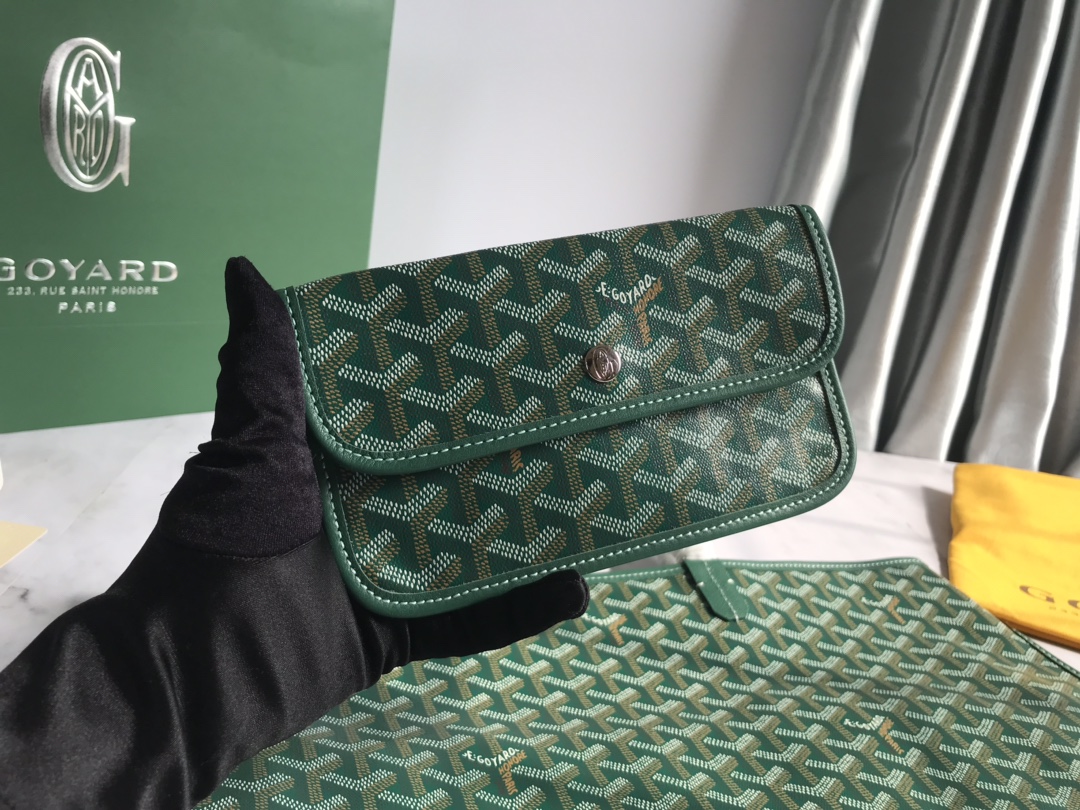 Goyard Womens Saint Louis green PM Dark red Cloth