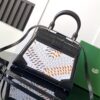 Goyard Matignon Crocodile Pattern Leather Top Handle Bag – Black