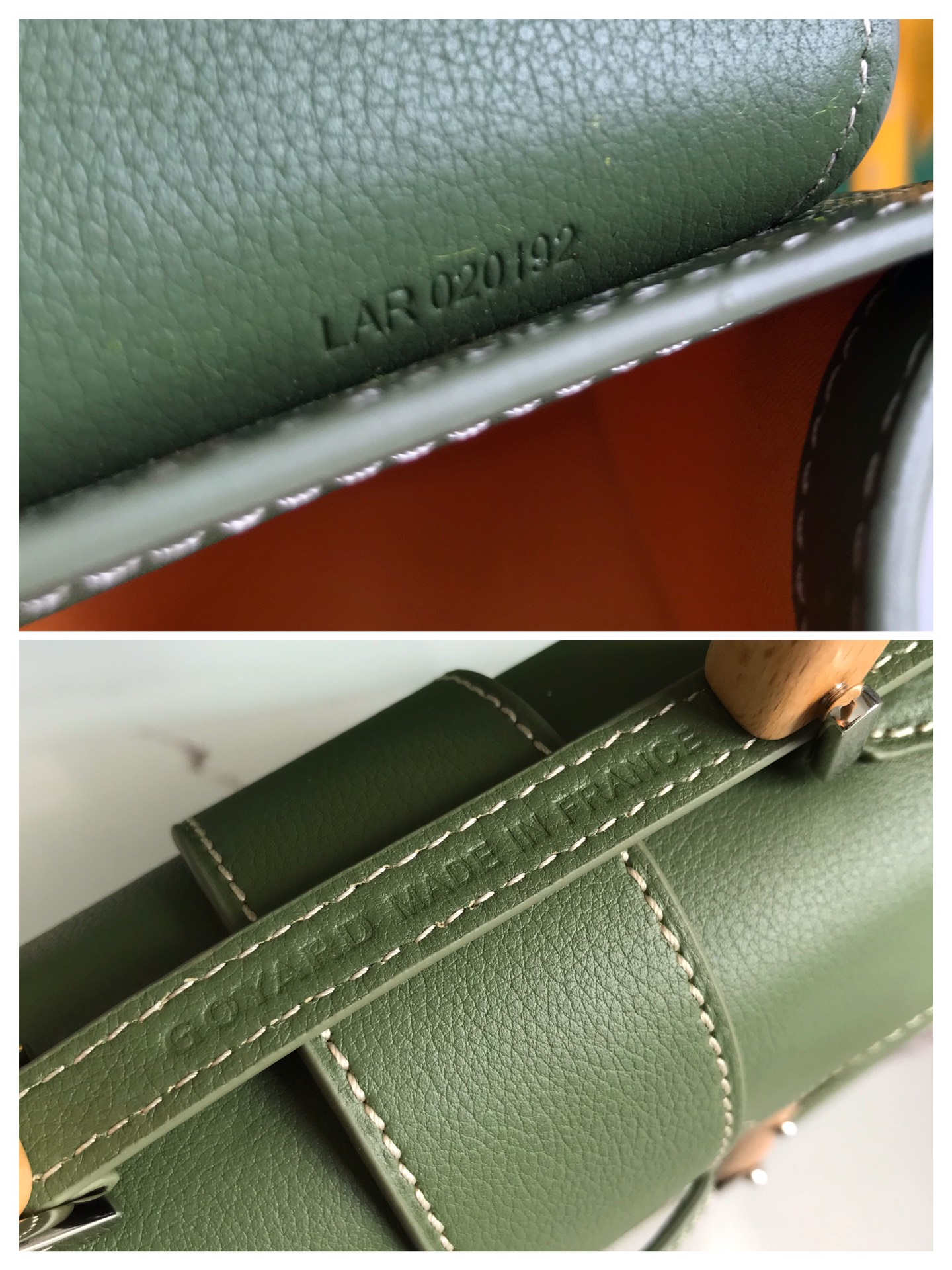 GOYARD Saigon Structure Mini Hand Shoulder Bag green PVC