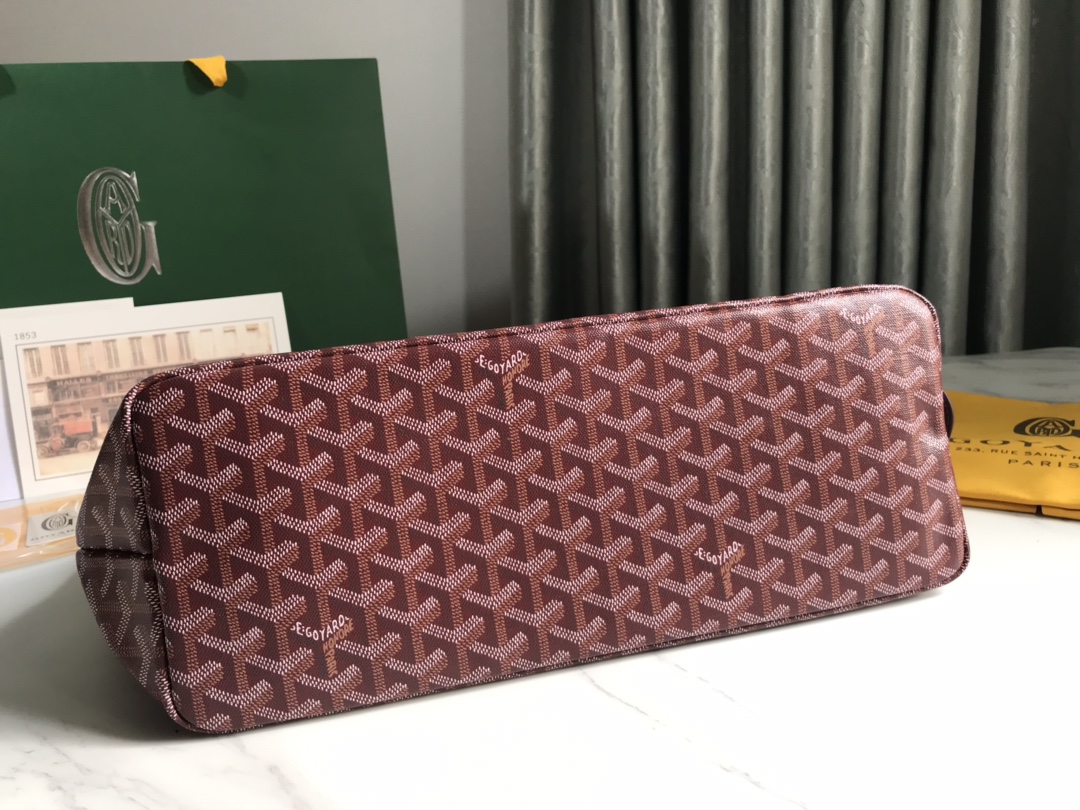 Goyard Chien Gris Pet Carrier Tote Coated Canvas bang brown red