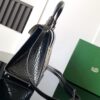 Goyard Matignon Crocodile Pattern Leather Top Handle Bag – Black