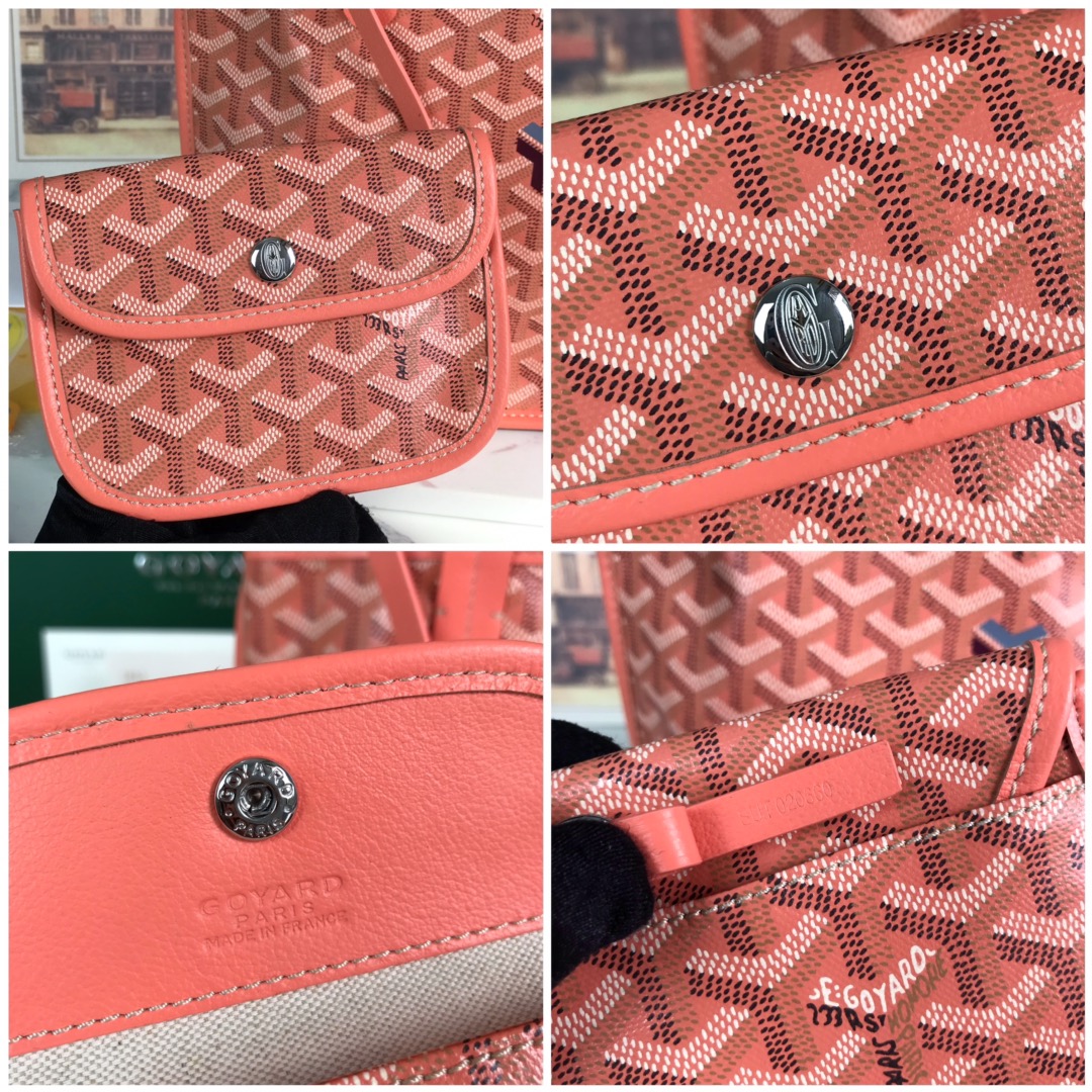Goyard Salmon Pink Tote Bag Leather Cloth ref.1711003