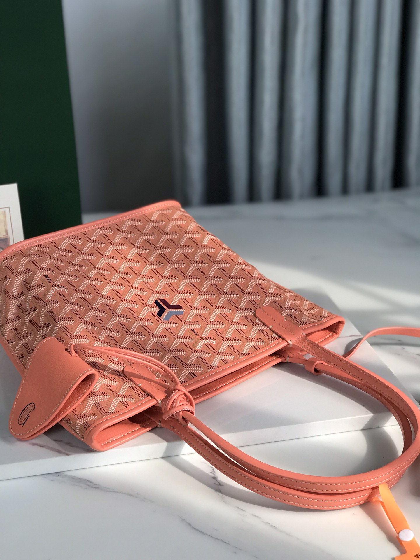 Goyard Salmon Pink Tote Bag Leather Cloth ref.1711003