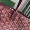 Goyard Chien Gris Pet Carrier Tote Coated Canvas bang brown red