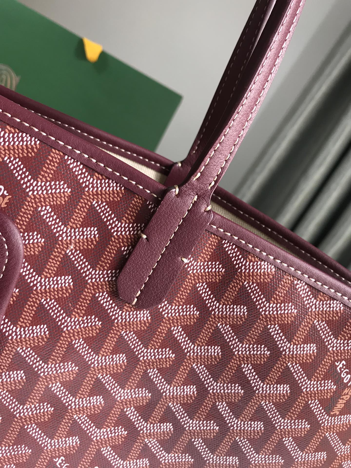 Goyard Chien Gris Pet Carrier Tote Coated Canvas bang brown red
