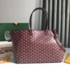 Goyard Chien Gris Pet Carrier Tote Coated Canvas bang brown red
