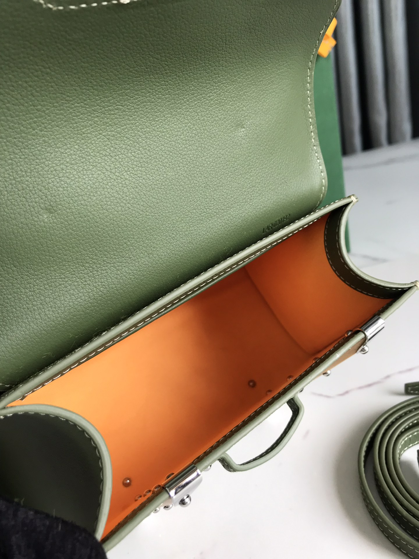 GOYARD Saigon Structure Mini Hand Shoulder Bag green PVC
