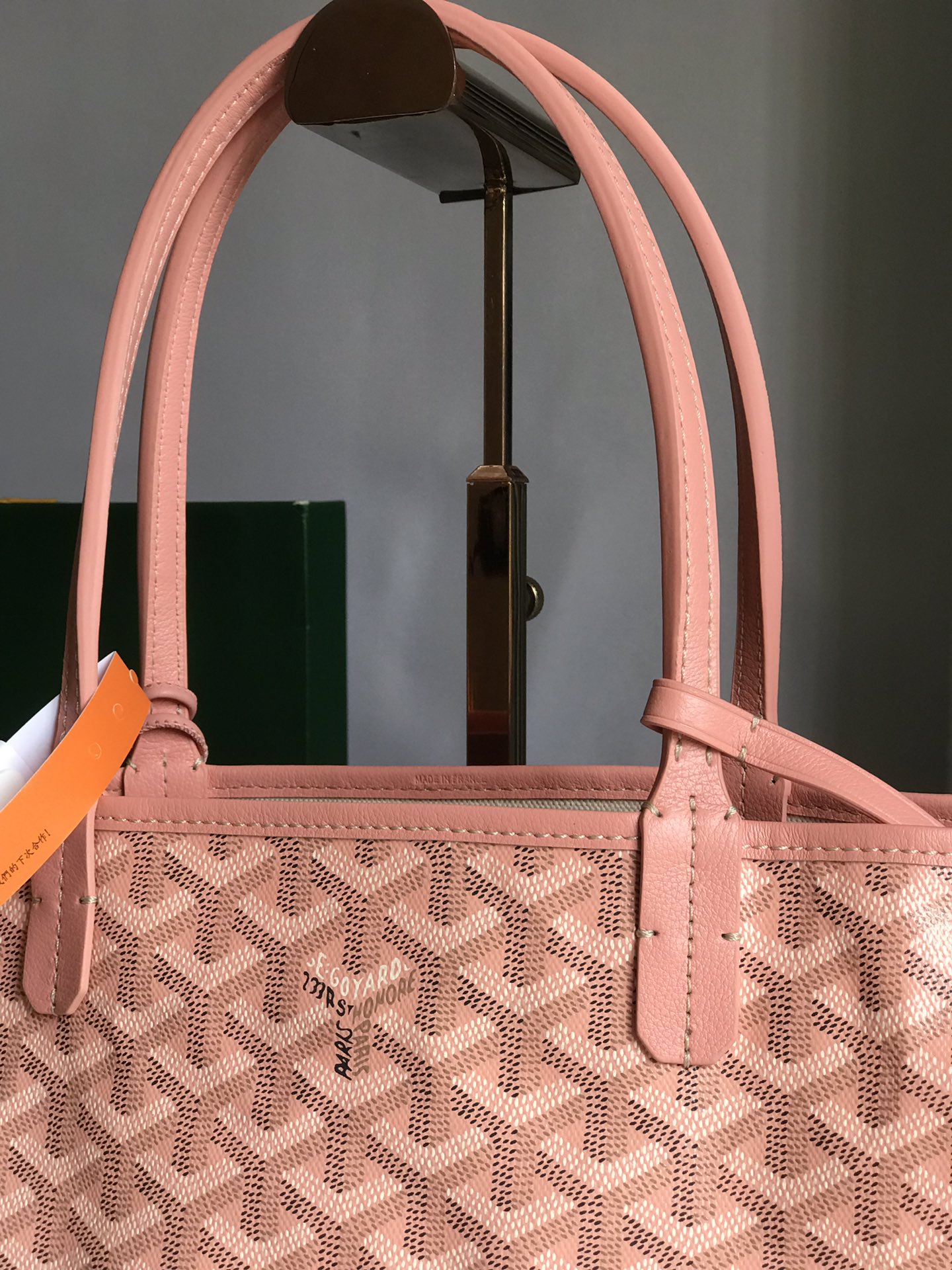 GOYARD Iridescent Goyardine Saint Louis PM Pearly Coral bag pink