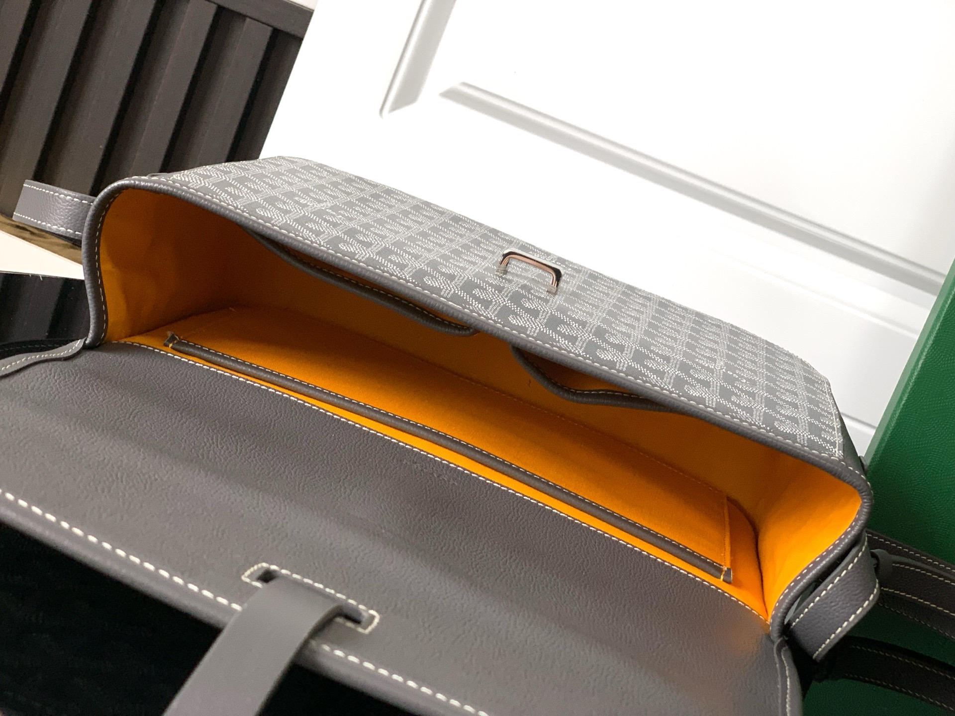 GOYARD Goyardine Belvedere II MM Messenger Bag Grey