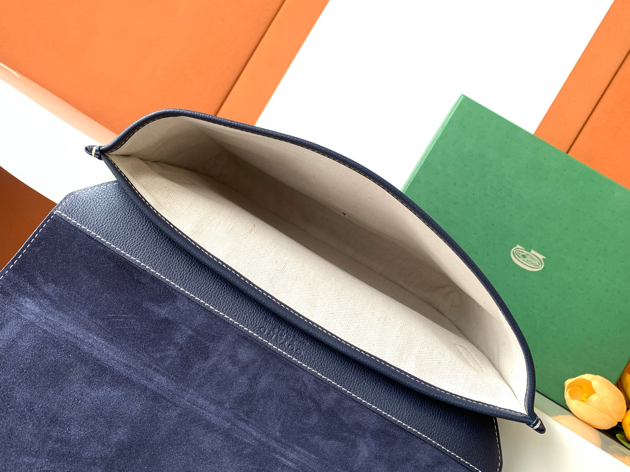 Goyard Coursier Messenger Crossbody Bag Blue navy
