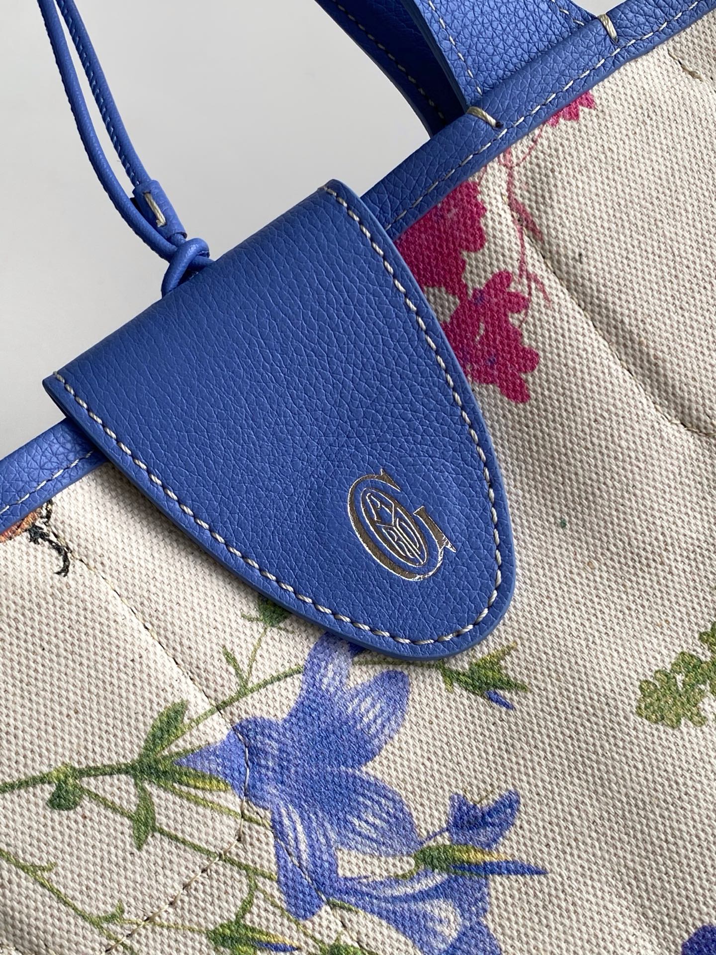 Goyard Goyardine Belharra PM Iris Tote Palladium bag blue