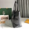 Goyard Chien Gris Pet Carrier Tote Coated Canvas bag black