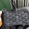 Goyard Chien Gris Pet Carrier Tote Coated Canvas bag black