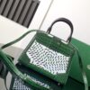 Goyard Matignon Crocodile Pattern Leather Top Handle Bag – green