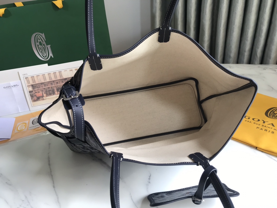 Goyard Chien Gris Pet Carrier Tote Coated Canvas
