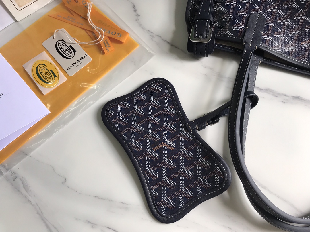 Goyard Chien Gris Pet Carrier Tote Coated Canvas