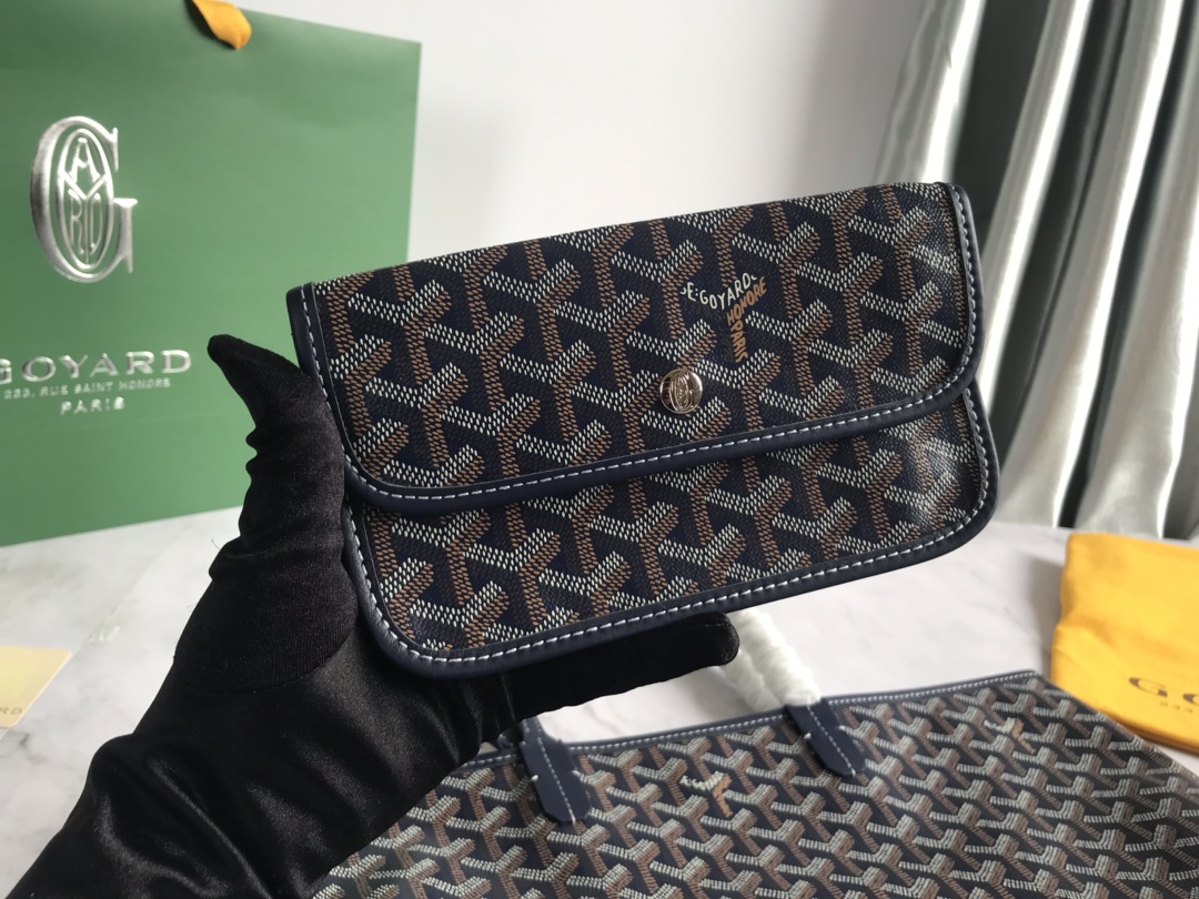 Goyard Womens Saint Louis Black PM Dark red Cloth
