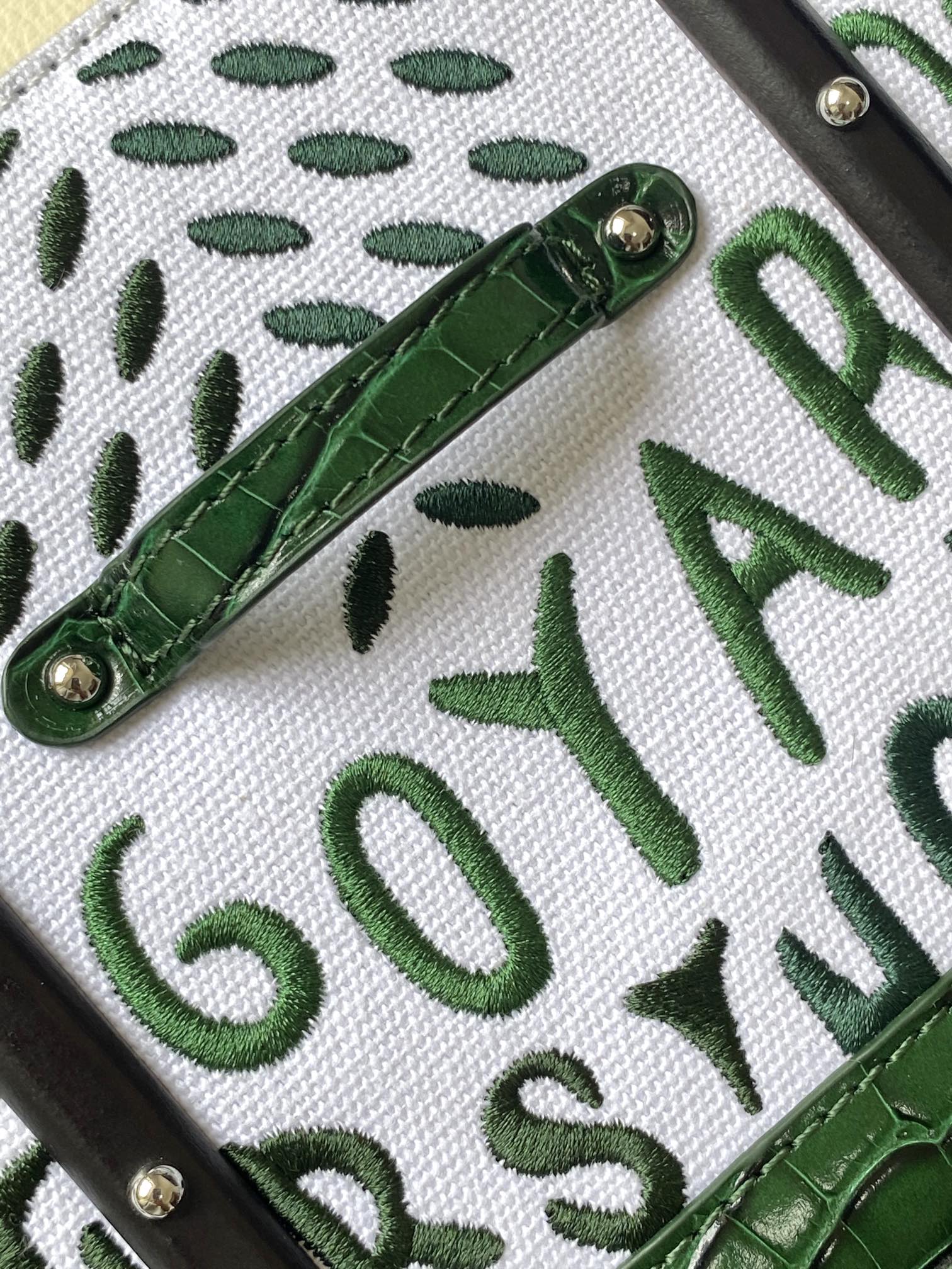 Goyard Matignon Crocodile Pattern Leather Top Handle Bag – green
