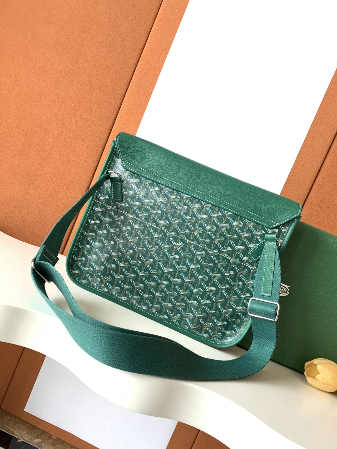 Goyard green  Goyardine Canvas Chypre Wallet Pouch Cloth