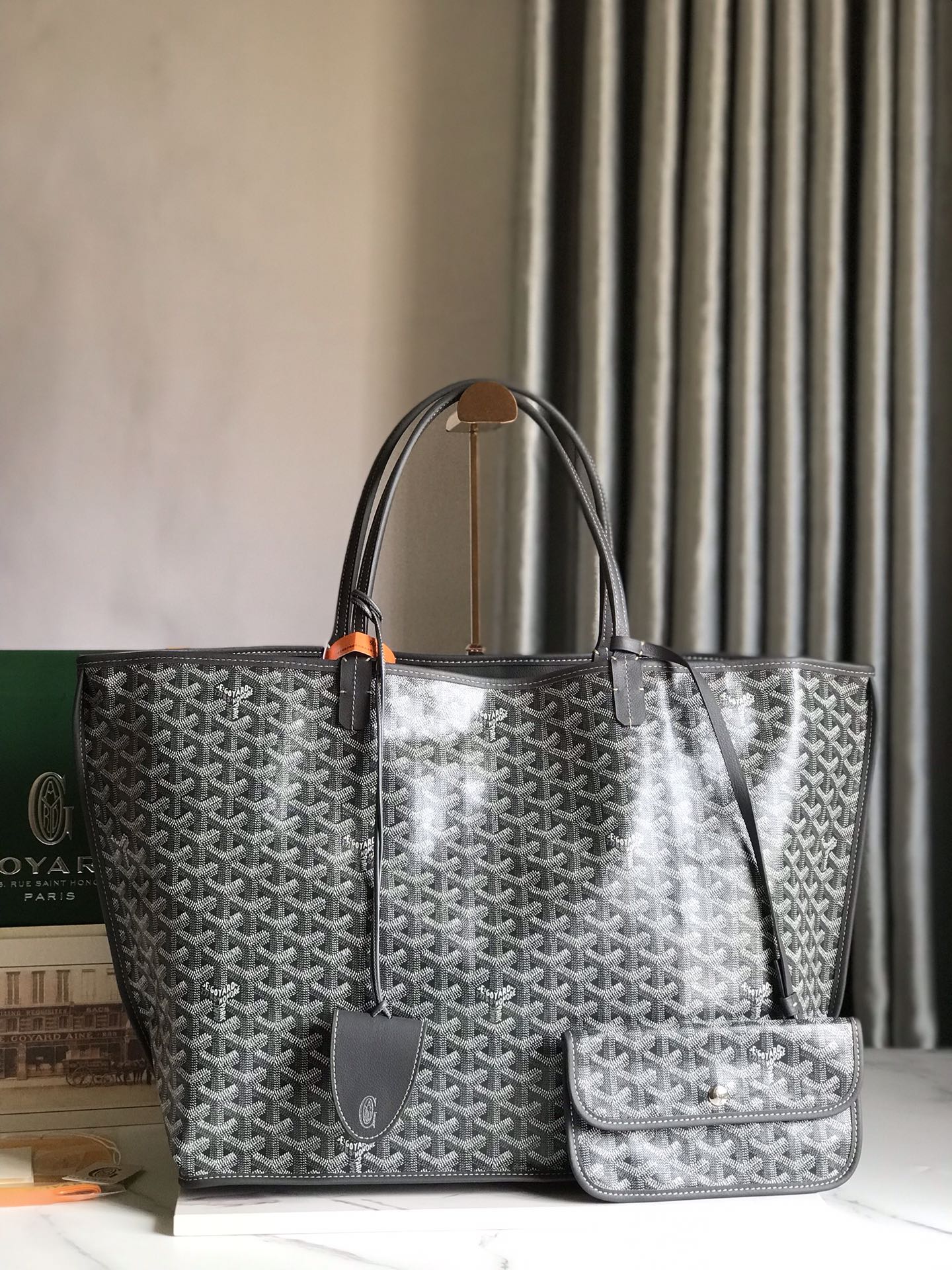 Goyard Womens Saint Louis gray PM Dark red Cloth