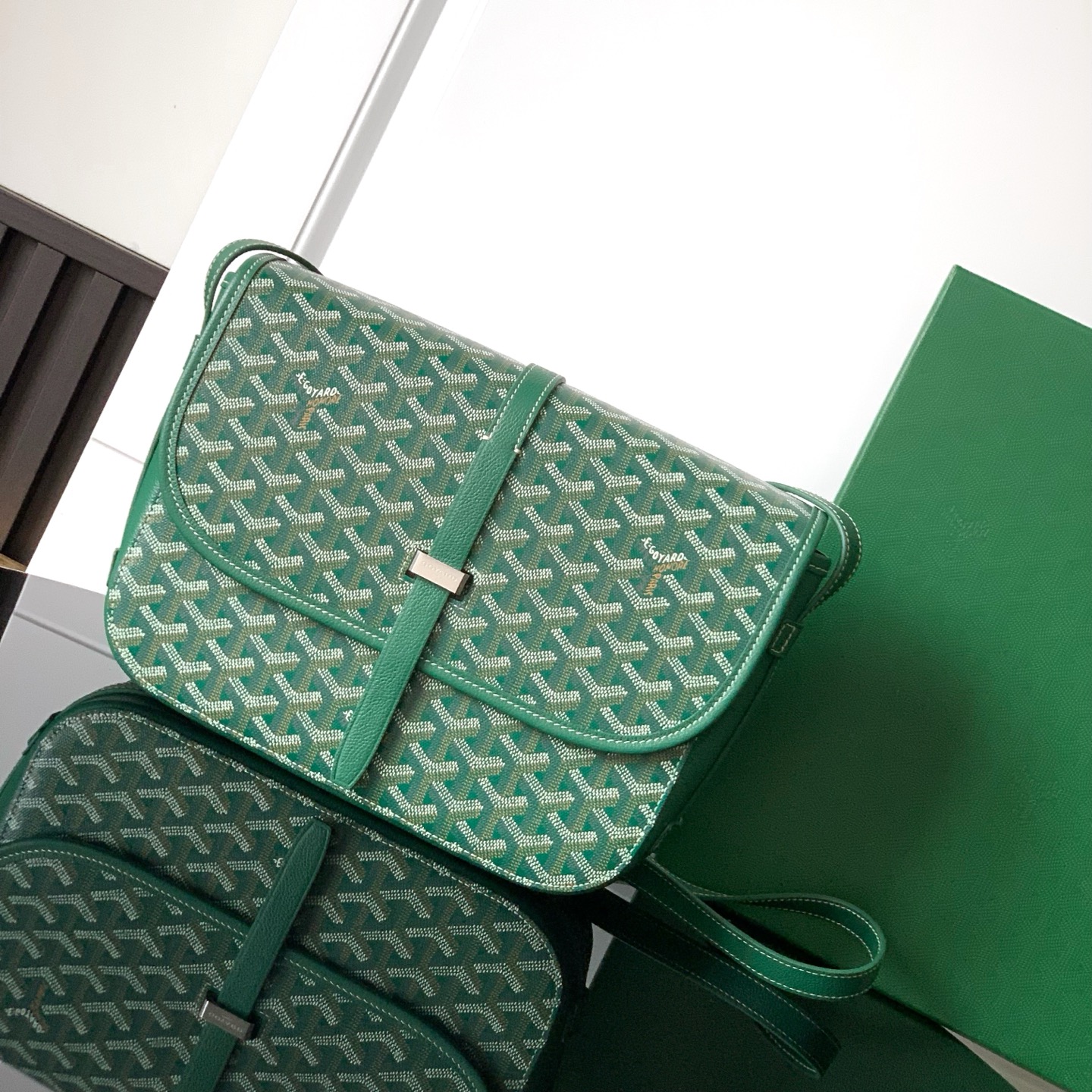 Goyard Belvedere II Messenger Bag Coated Canvas green