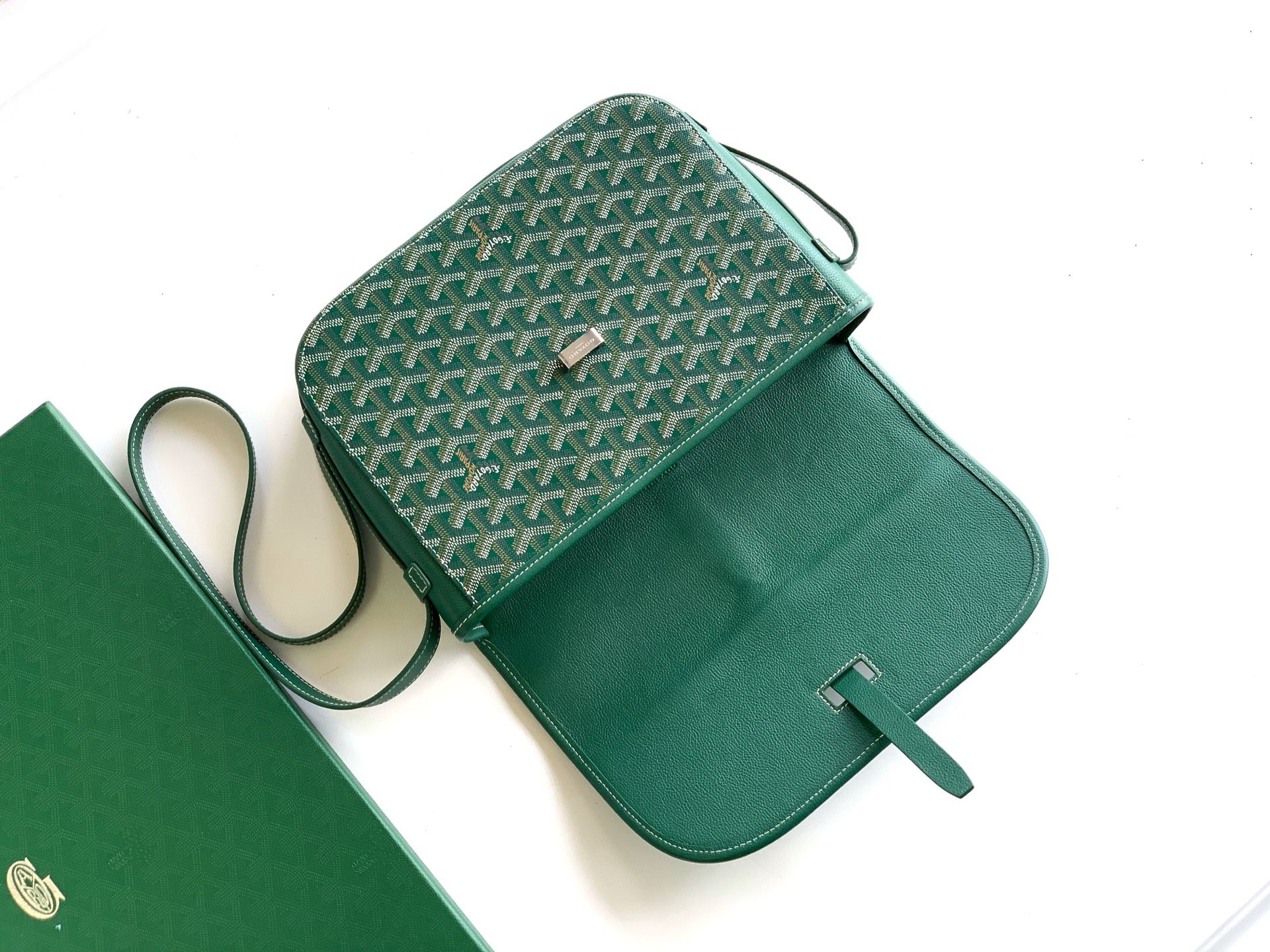 Goyard Belvedere II Messenger Bag Coated Canvas green