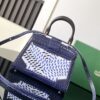 Goyard Matignon Crocodile Pattern Leather Top Handle Bag – Blue navy