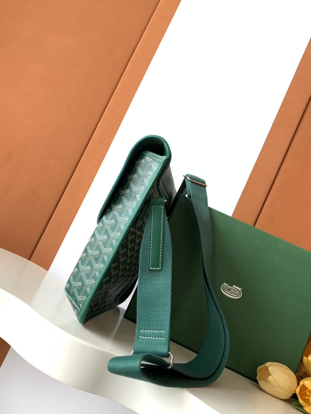 Goyard green  Goyardine Canvas Chypre Wallet Pouch Cloth