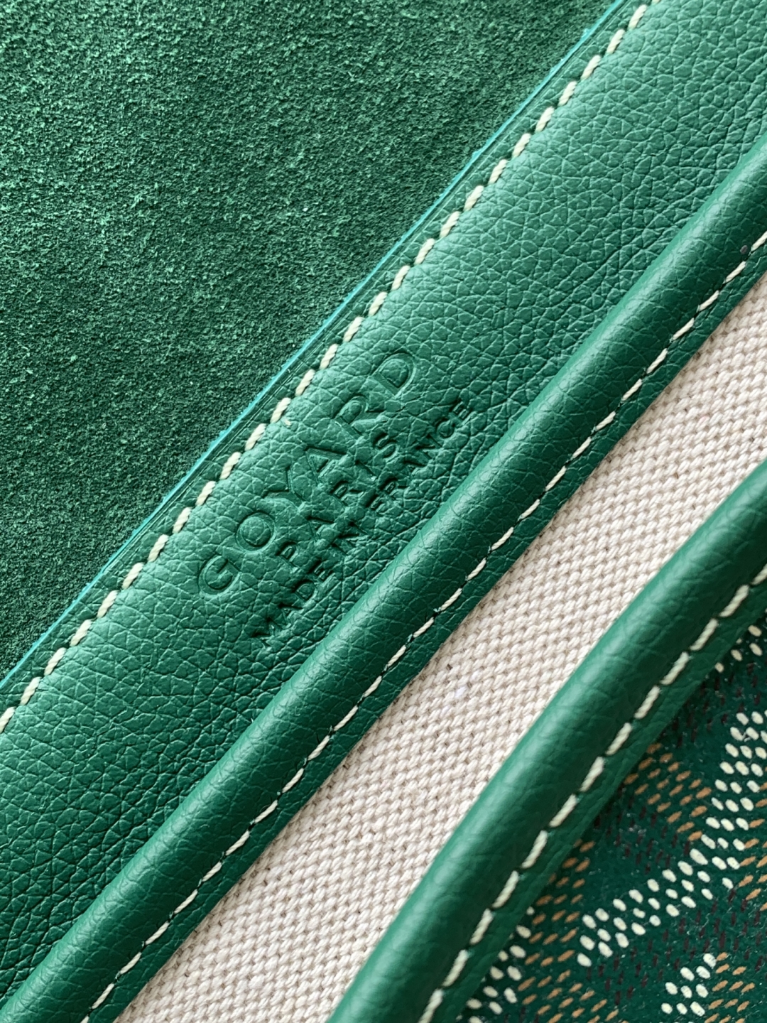 Goyard green  Goyardine Canvas Chypre Wallet Pouch Cloth