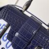 Goyard Matignon Crocodile Pattern Leather Top Handle Bag – Blue navy