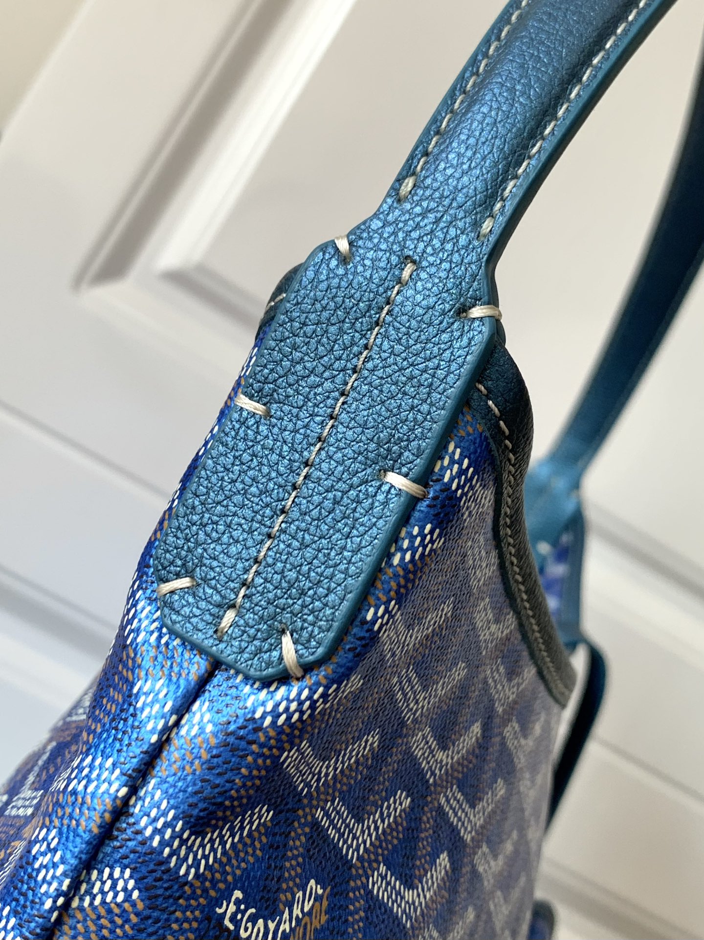 Goyard Goyardine Pearly Blue Boheme PM Hobo Bag ...