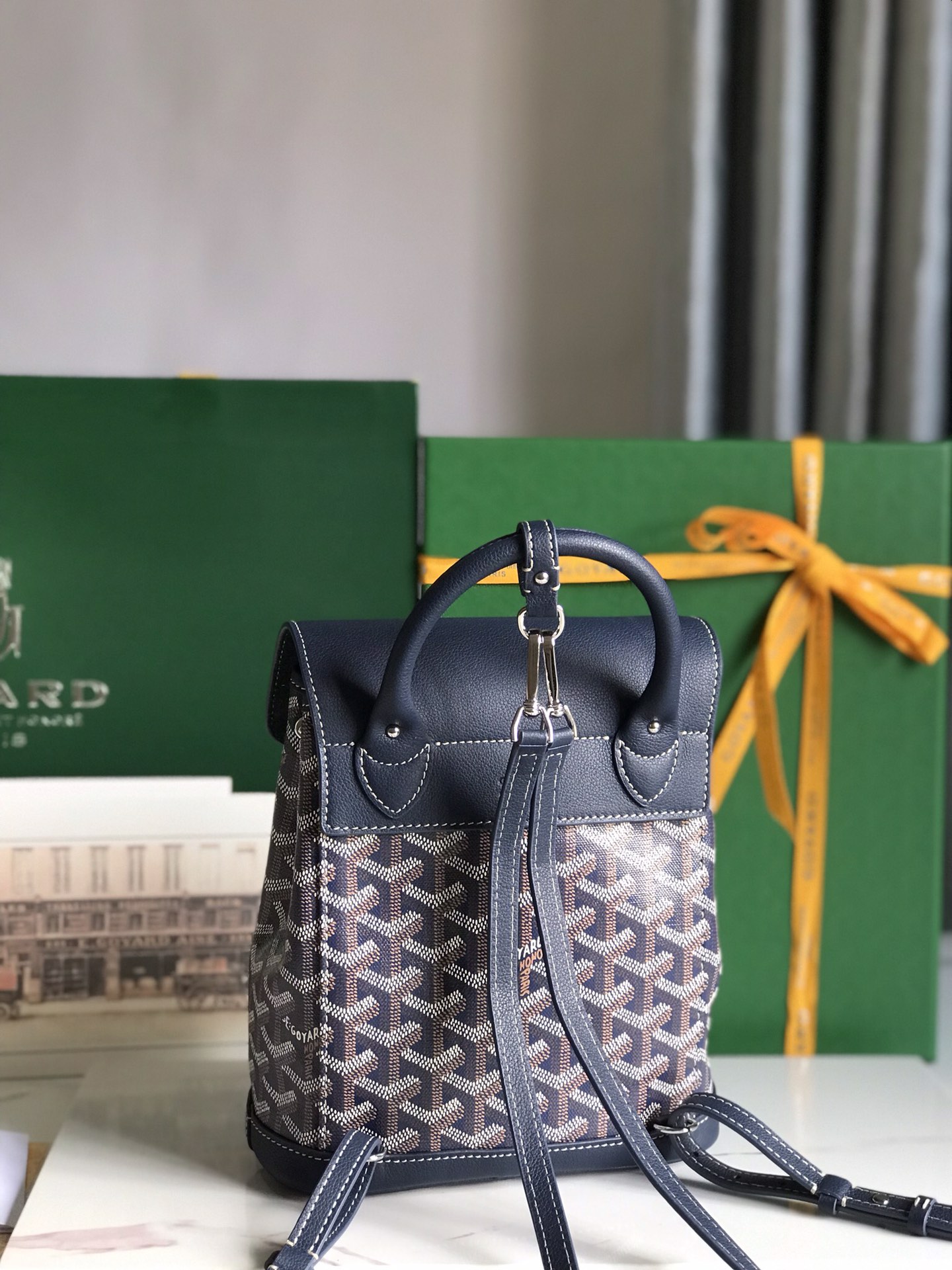 Goyard Alpin Mini Backpack Navy Blue