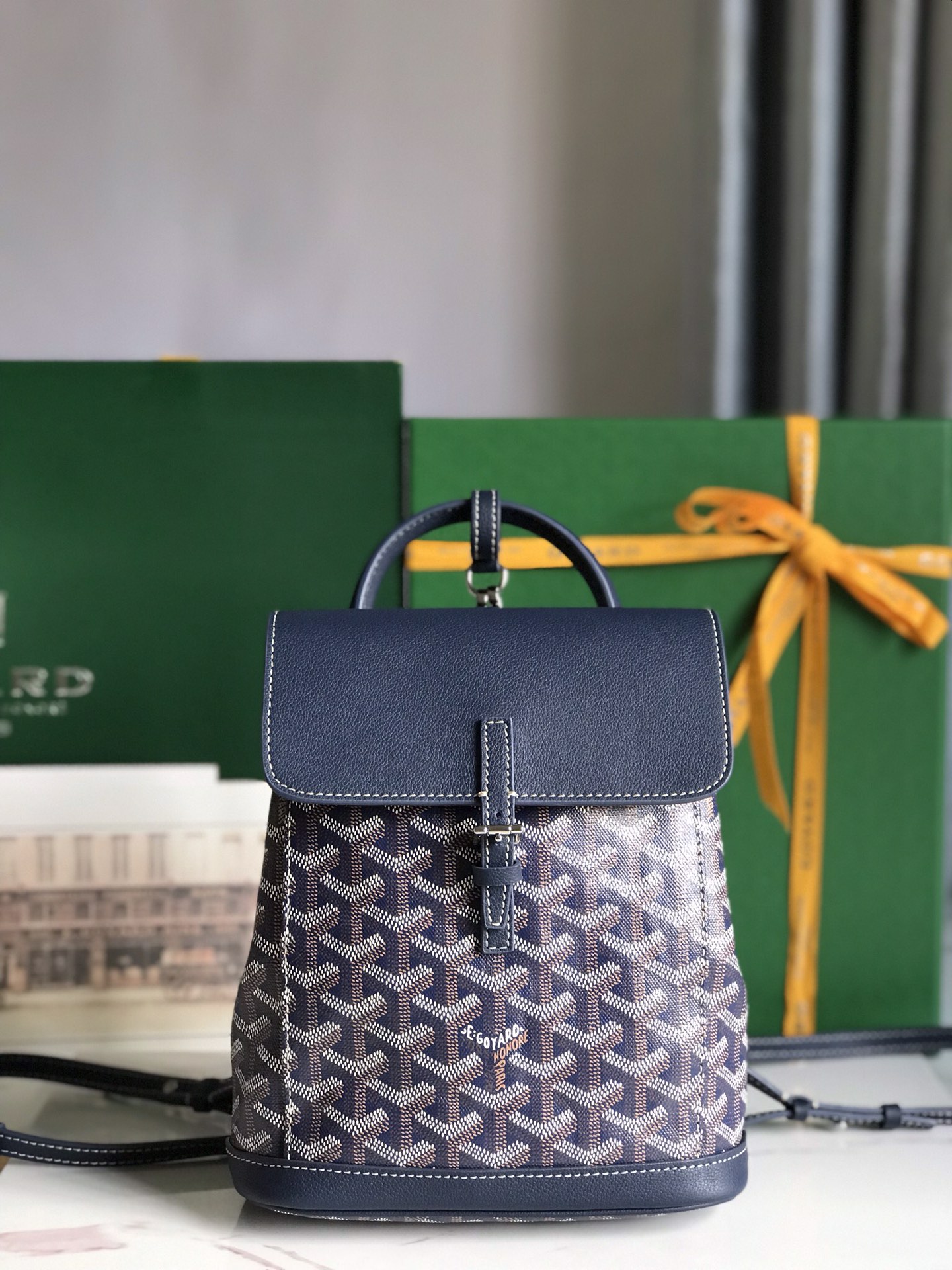 Goyard Alpin Mini Backpack Navy Blue