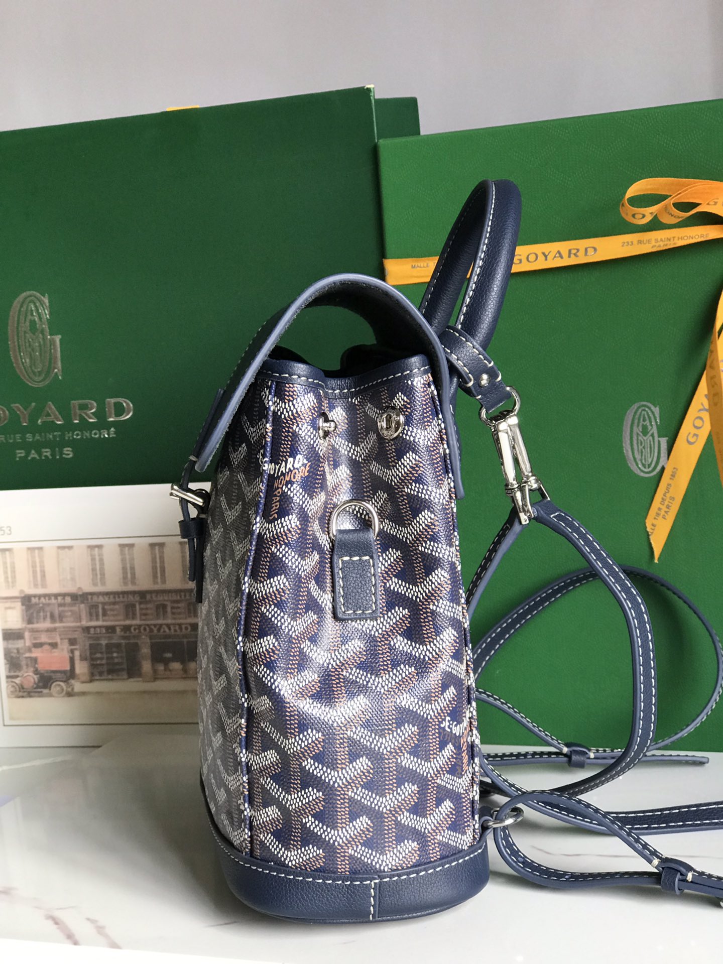 Goyard Alpin Mini Backpack Navy Blue