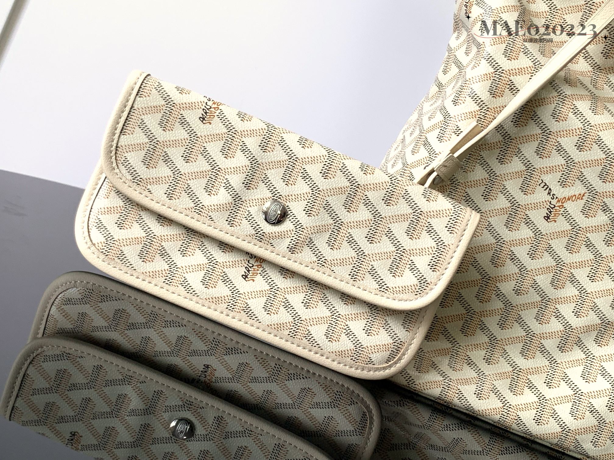 Goyard Bohème Hobo Bag Grey Beige Women's Tote Bag